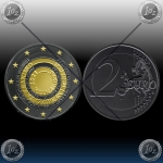 2 EVRO SLOVENIJA 2021 "Deželni muzej za Kranjsko" Black Rhodium + 24k Gold 2 EVRO SLOVENIJA 2021 "Deželni muzej za Kranjsko" Black Rhodium + 24k Gold